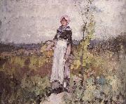 Nicolae Grigorescu French peasant Woman in the Vineyard oil painting picture wholesale